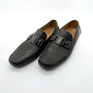 Ferragamo Driver/loafers - brown pebble leather used twice